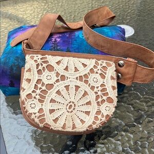 Brown and Tan Bags with Intricate Design and Casual Style